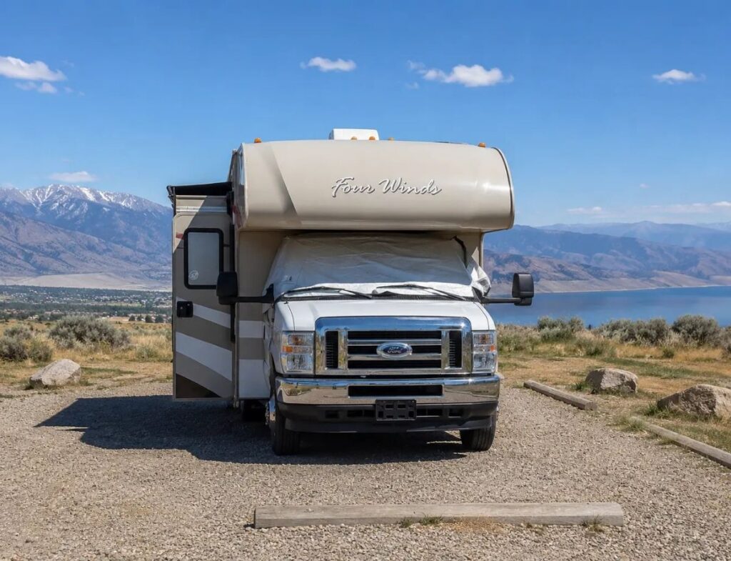 Mobile RV repair service performed at a Salt Lake City area campground